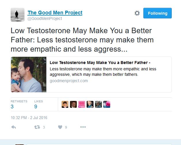 good men project lowers testosterone